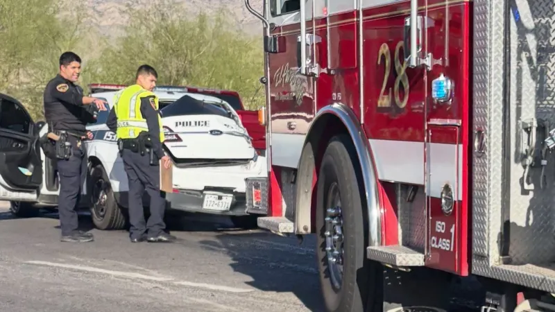 Two injured in crash involving El Paso school district police car in the Northeast