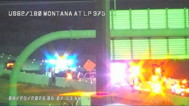 Crash blocks left northbound lane at LP-375 and Montana Tuesday morning