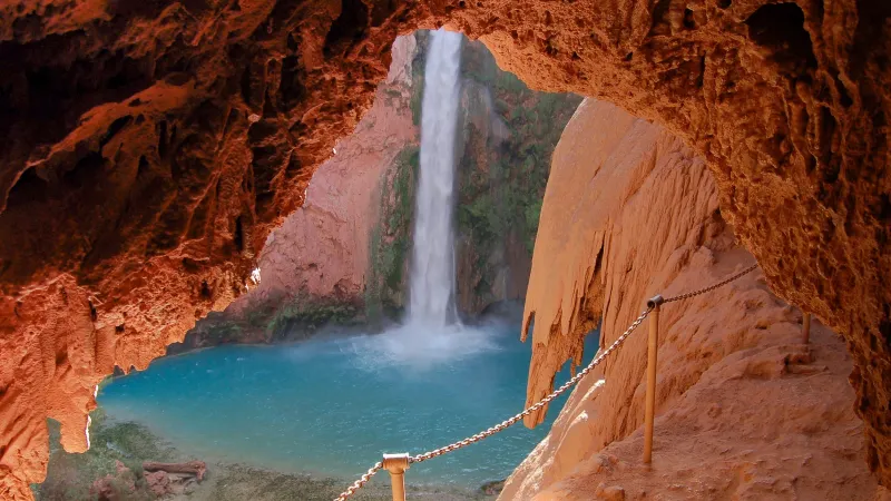 The Grand Canyon's Mooney Falls Are Taller Than Niagara-and More Dangerous. Here's How to Hike Them.
