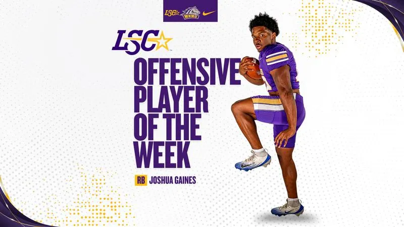 Gaines Named LSC Offensive Player of the Week