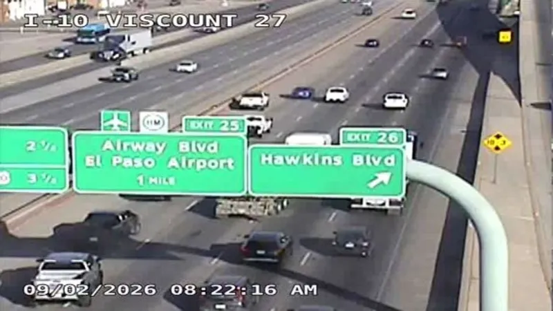 Expect delays on IH-10 westbound at Viscount Blvd as center lane remains closed