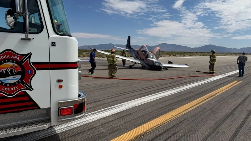 Two people assessed for minor injuries after Santa Teresa jetport plane crash