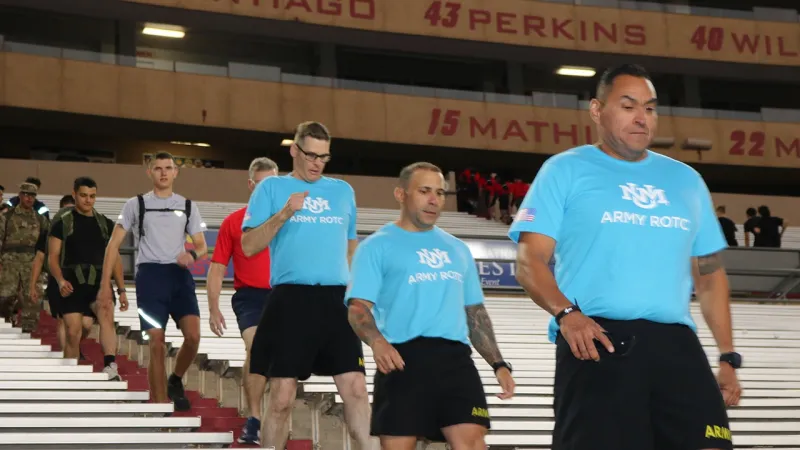 UNM ROTC units remember 9/11 victims in memorial stair climb