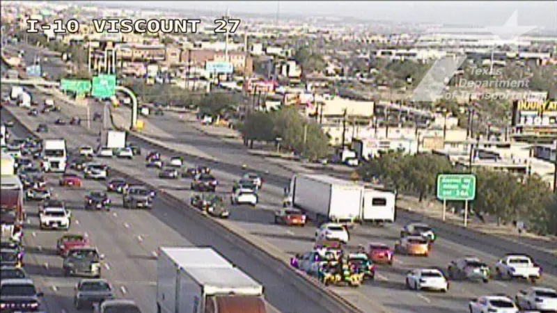 Crash closes lanes on I-10 West near Airway Blvd in East El Paso