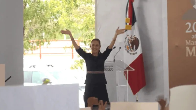 President Sheinbaum brings second-year report tour to Ciudad Jurez border plaza