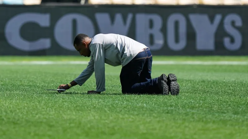 Stadium turf still being trimmed ahead of Cowboys-Ravens as Rio gears up for 1st NFL game