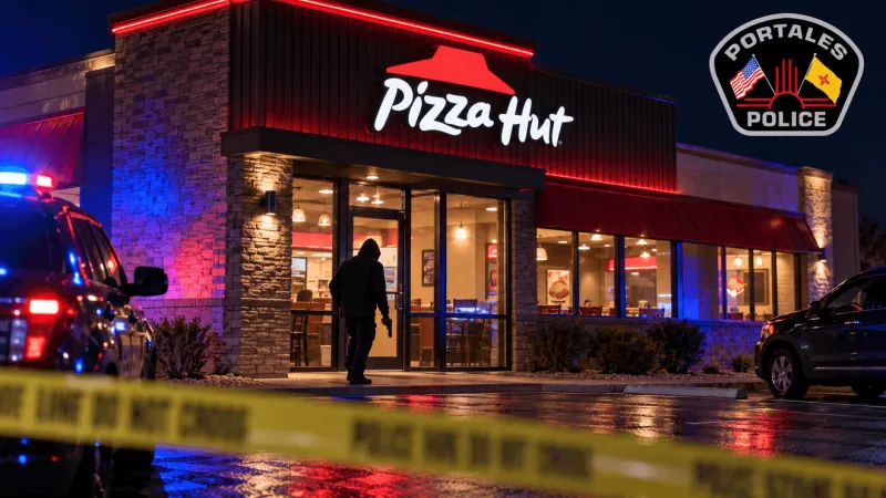 Portales police search for armed suspect after Pizza Hut robbery