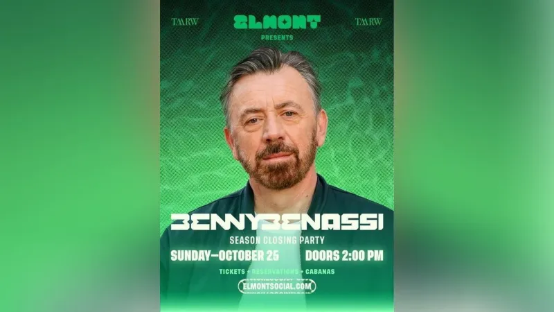 Benny Benassi to close Elmont's summer season with Oct. 25 pool party