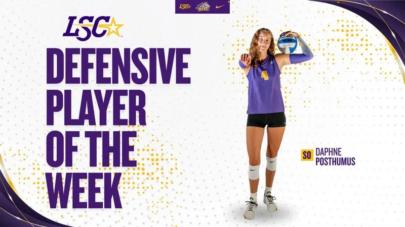 Posthumus Named LSC Defensive Player of the Week