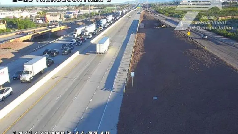 I-10 East right lane blocked at Trade Center after crash; updates expected