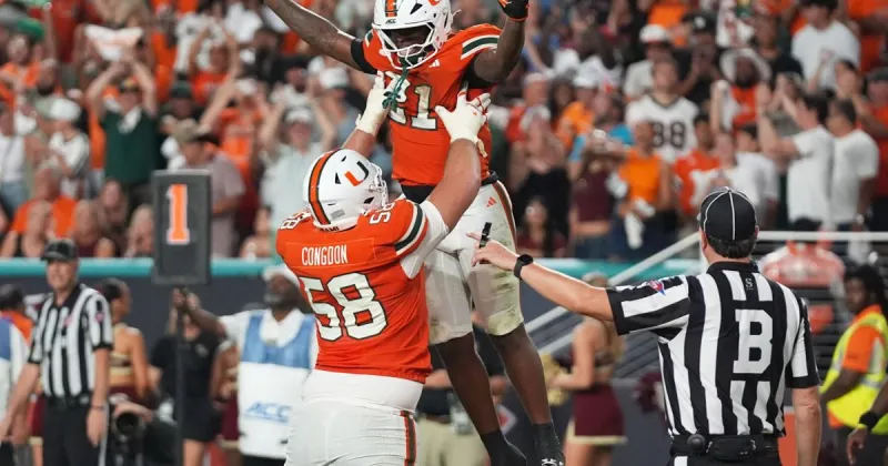 Miami No. 1 in AP Top 25 for 1st time since '02; No. 2 BYU's ranking best since '84 title season