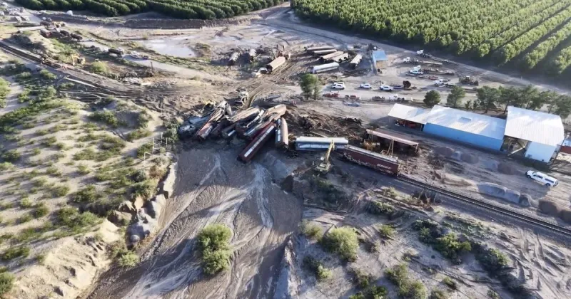 County road closed until Friday after train derails north of Las Cruces