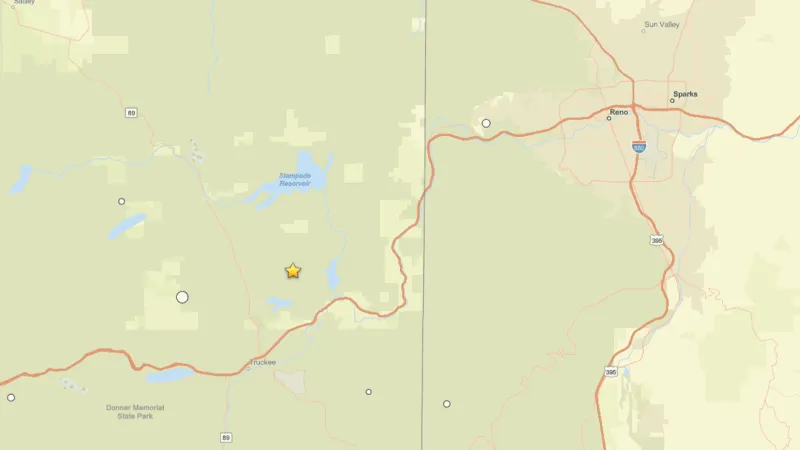 Magnitude 3.5 earthquake near Truckee, USGS says