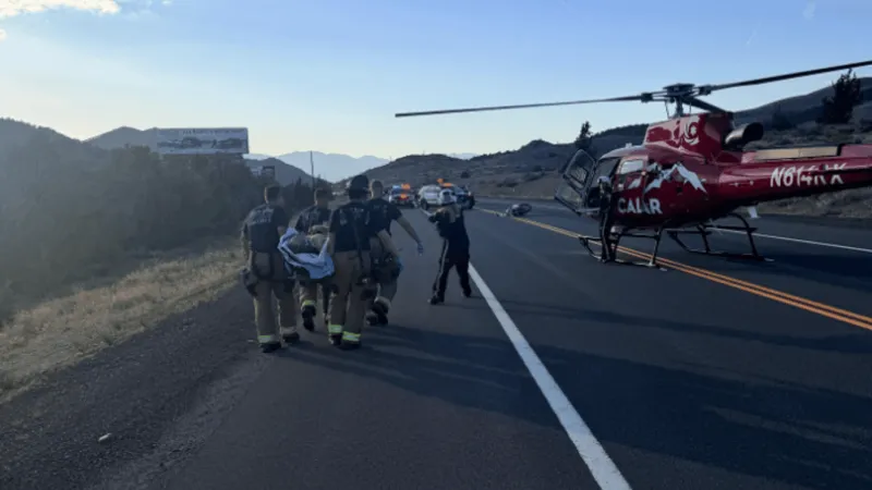 Motorcyclist flown to Reno hospital after deer crash near Gardnerville