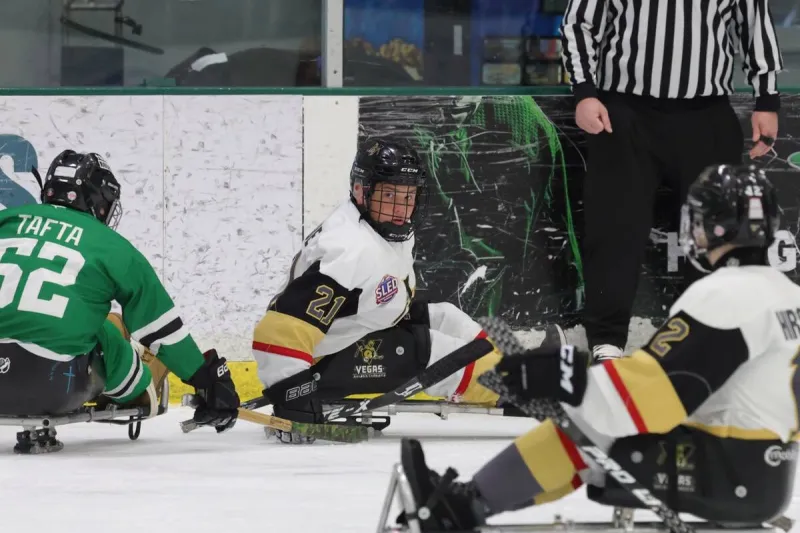Vegas Golden Chariots' youth sled hockey team wins national championship