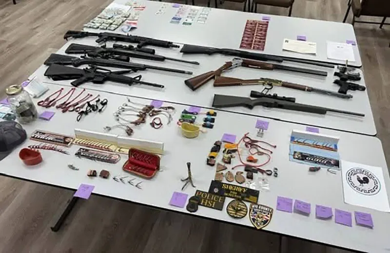 Chickens, cash and guns seized in alleged cockfighting operation