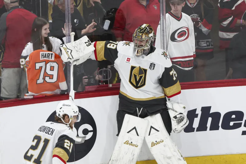 Knights notebook: Carter Hart heckled by Hurricanes fans during Game 1