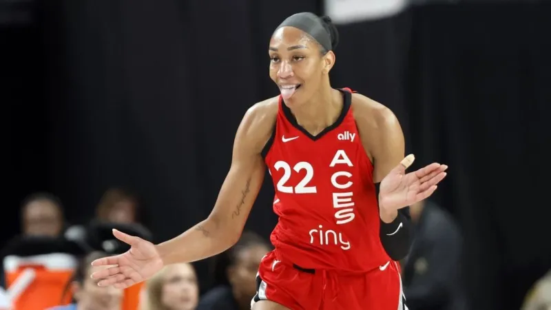 A'ja Wilson's double-double & 4 starters in double figures, as Aces beat Sparks 79-69