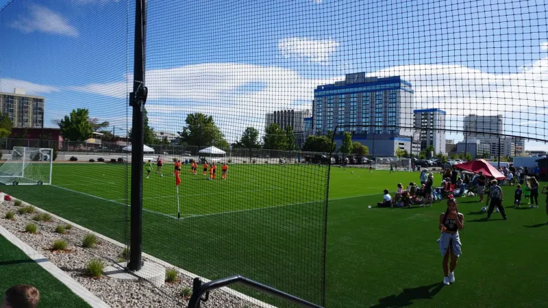 Jacobs Entertainment hosts first soccer tournament on new Neon Line District fields