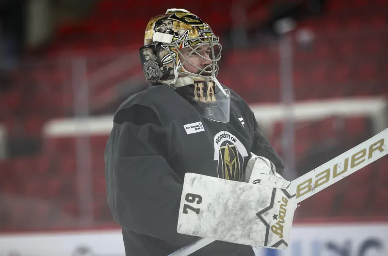 Carter Hart wears 'Tombstone'-themed mask for Golden Knights' playoff run