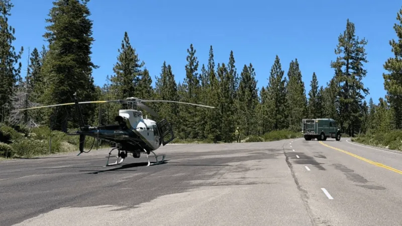 CHP helicopter hoists injured dirt biker from rugged Sierra County OHV trail
