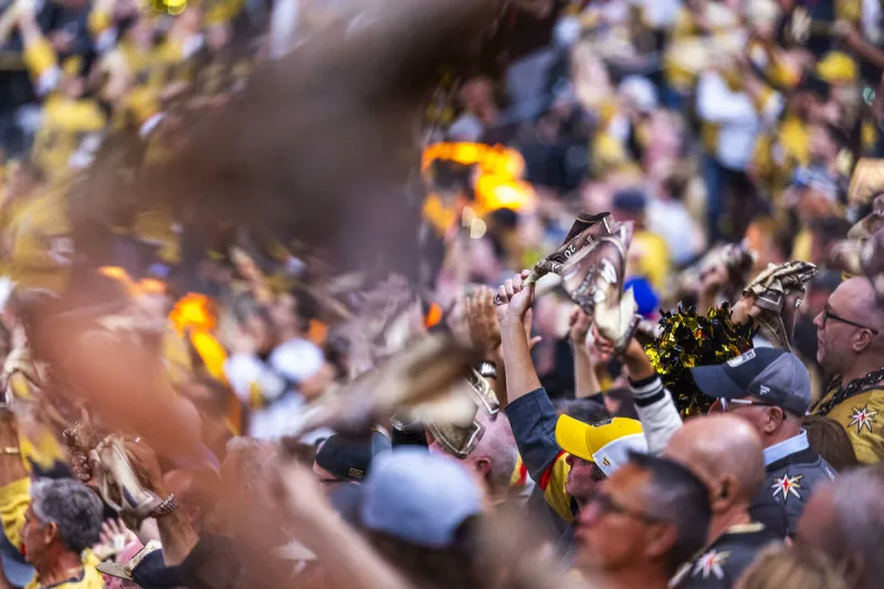 Knights playoff rally towels: How they go from design idea to draped over each seat in T-Mobile Arena