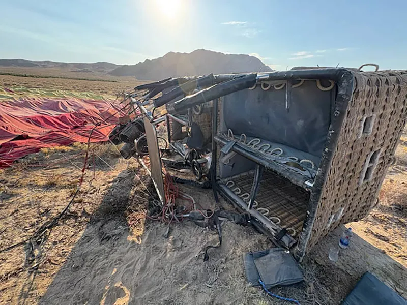 Several injured in hot air balloon crash west of Pahrump