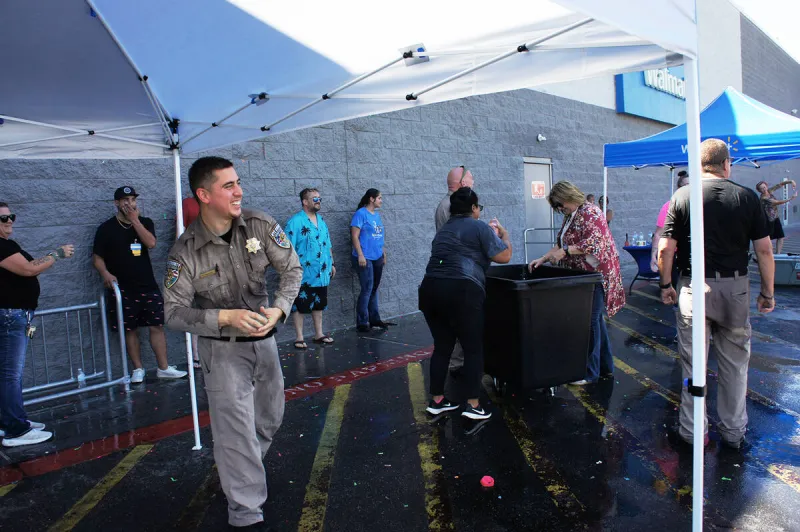 Throwing water balloons for a good cause