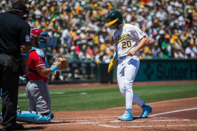 A's allow 5 runs in last 2 innings, lose to Angels