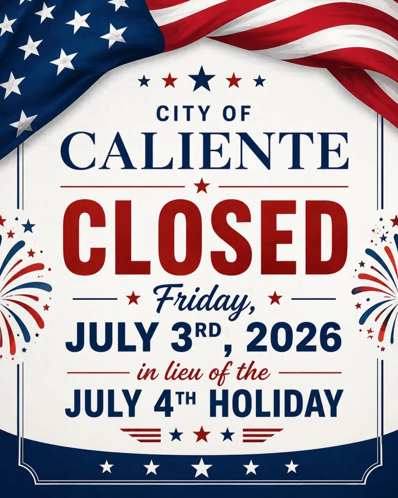 City Offices Closed July 3rd, 2026