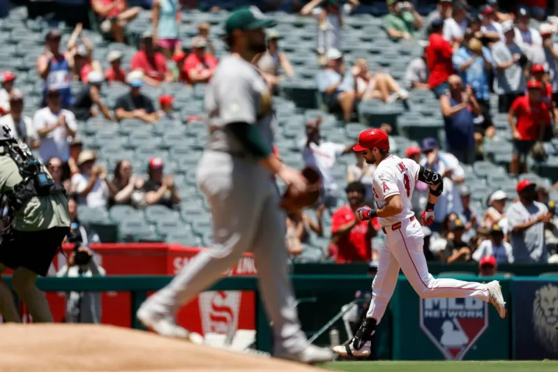 Athletics fall 4-1 to Angels on Josh Lowe's first career grand slam