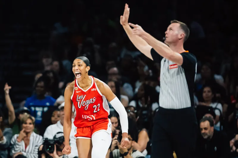 Aces, A'ja Wilson fend off Sky to secure 107-99 road win
