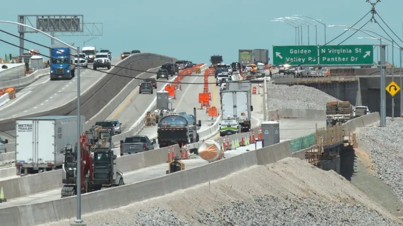 When will phase 1 of U.S. 395 North Valleys widening project be finished?