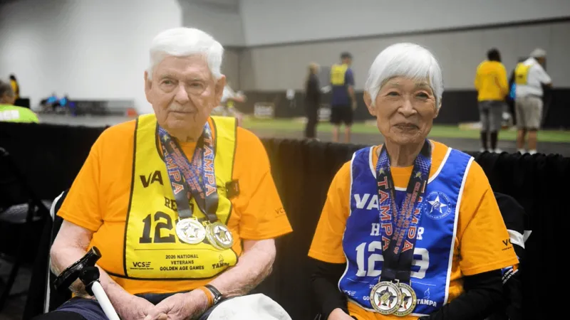 Reno veteran couple marks anniversary with gold at VA Golden Age Games in Tampa