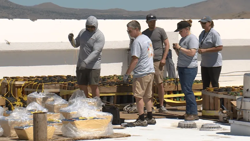 Behind the scenes: Crews prepare Nugget towers for Star Spangled Sparks fireworks show