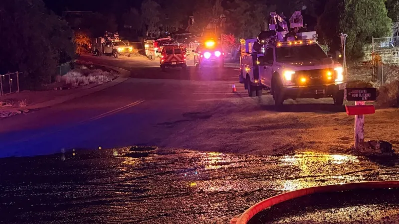 Brush fire sparks on Antelope Road near Golden Valley