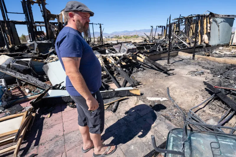 Fire devastates home of Pahrump Air Force veteran