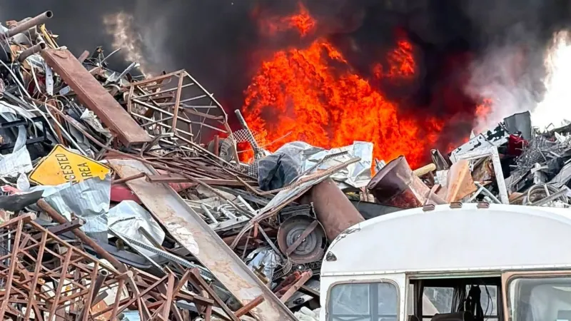 Recycling plant fire in Winnemucca contained, cause unknown