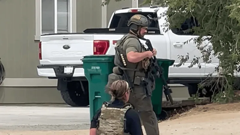 Washoe County sheriff working active scene near Sprucewood Drive and Gerdes Avenue