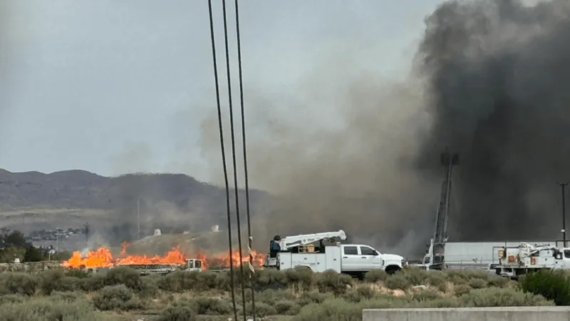 Fire at Sparks commercial business sends thick smoke over Byars Lane