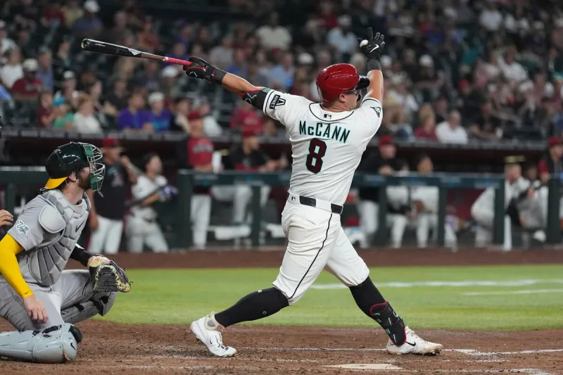Athletics routed in series finale as Diamondbacks set season high for runs