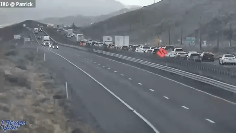 Traffic moving again after vehicle fire closes westbound I-80 near Patrick