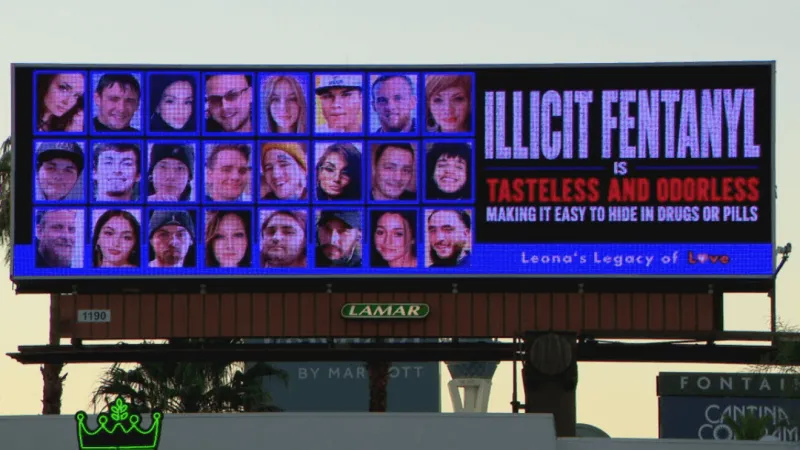 Las Vegas billboard puts faces to fentanyl crisis