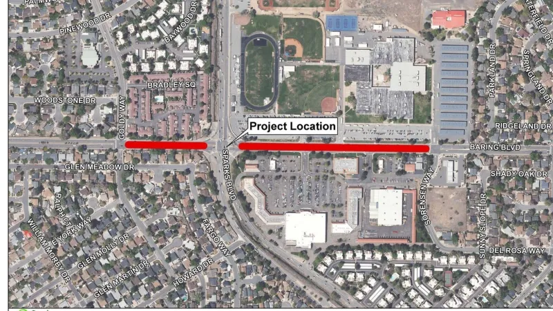 Sparks Blvd. and Baring Blvd. intersection in Sparks sees ongoing lane limits, closures