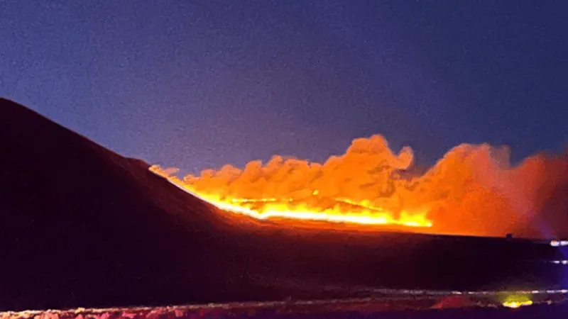 Firefighters respond to brush fire near Cold Springs, evacuation orders in place
