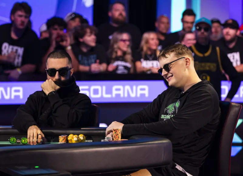 WSOP Main Event down to final 2 players with 22-year-old pro still in lead