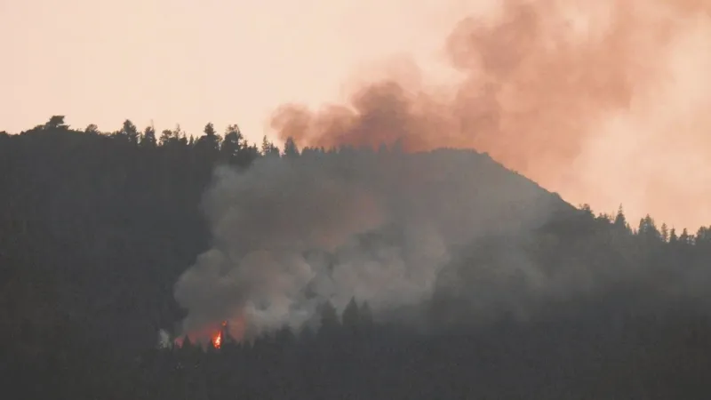 Crews responding to a one-acre fire near Hunter Creek Trailhead