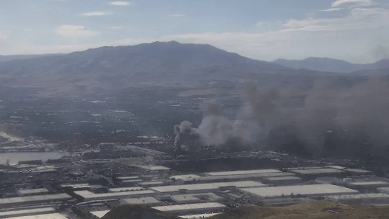 Firefighters battle mobile home park fire on Parlanti Lane in Sparks; roads closed