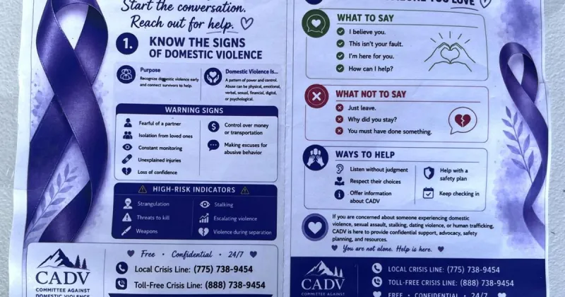 Committee Against Domestic Violence shares warning signs, resources after Elko woman's death