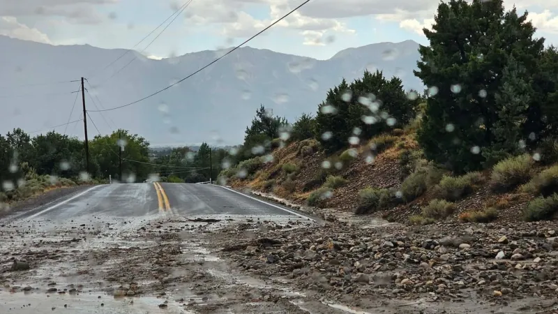 Fish Springs Road closed at Jo Lane in Gardnerville due to mudslide, county says